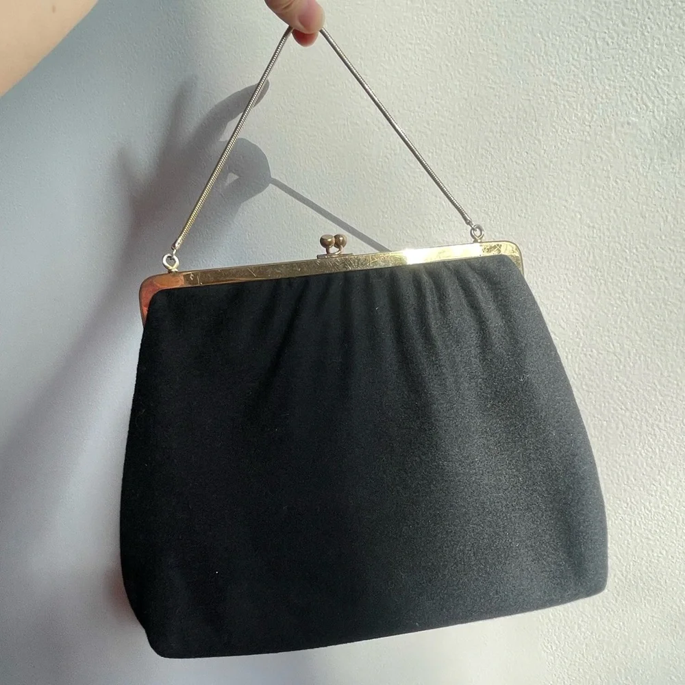 Vintage Ingber Kiss-lock Wool purse - Picture 3 of 8